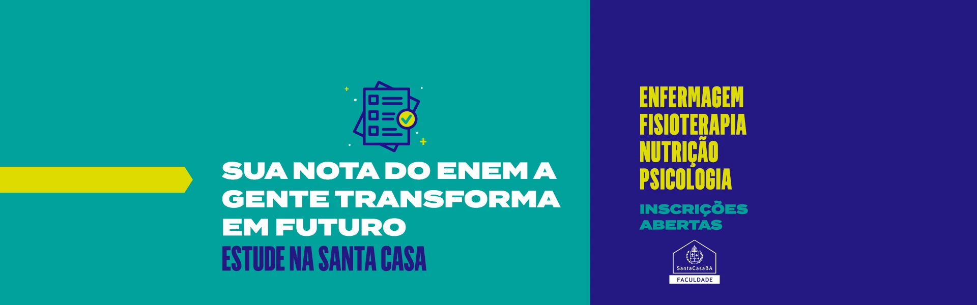 Sua nota do ENEM a gente transforma em futuro