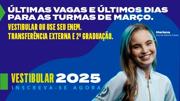 Graduação em Saúde: Última chance para ingressar na Faculdade Santa Casa em 2025.1 